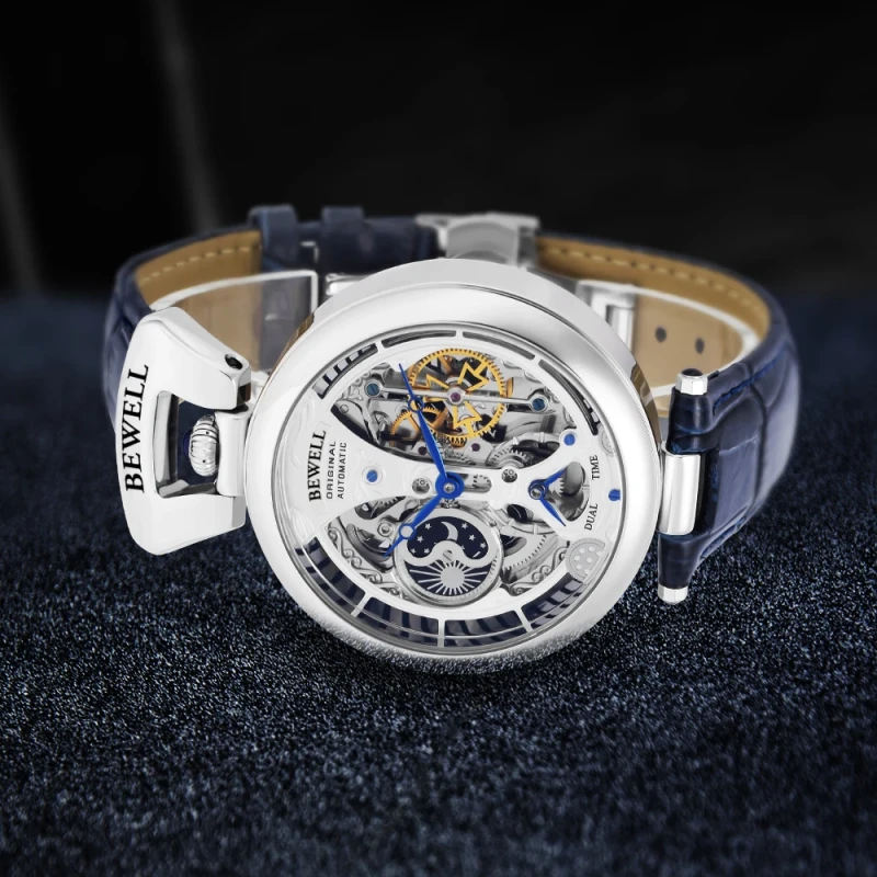 Forsining Tourbillon Mechanical Skeleton Watch for Men Luminous Hands Stainless