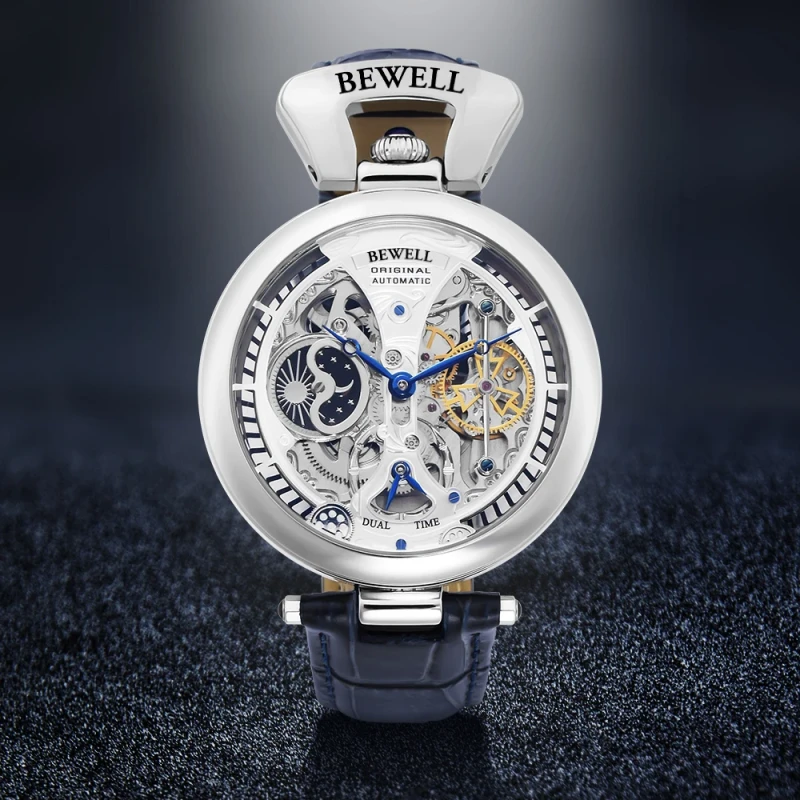 Forsining Tourbillon Mechanical Skeleton Watch for Men Luminous Hands Stainless